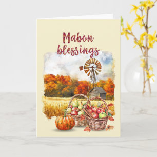 Mabon Blessings Wiccan Pagan Greeting Card