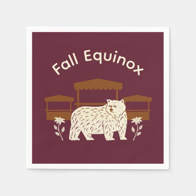  Mabon Harvest Fall Equinox Invitation Napkins (Front)