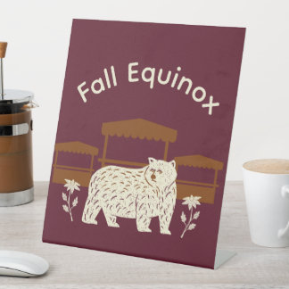 Mabon Harvest Fall Equinox Invitation Pedestal Sign