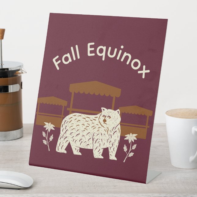  Mabon Harvest Fall Equinox Invitation Pedestal Sign (In SItu)
