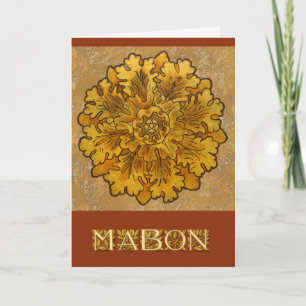 Mabon Oak Leaves Holiday Card