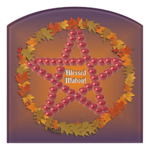 Mabon Pentacle Door Sign