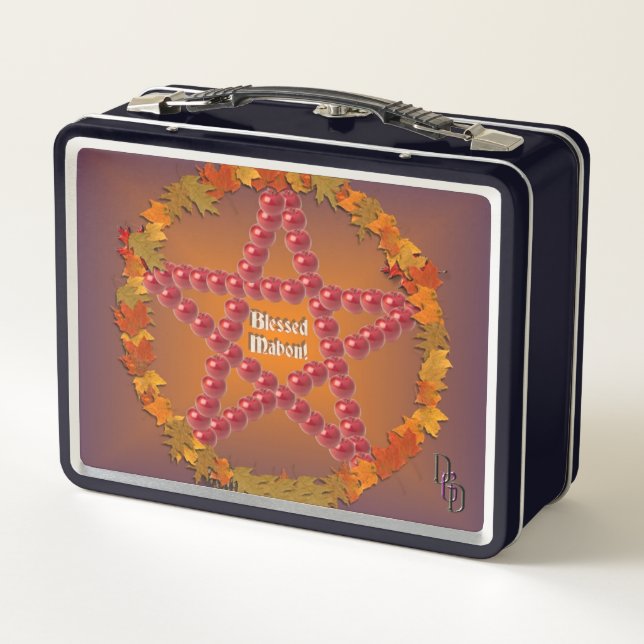 Mabon Pentacle Metal Lunch Box (Back)