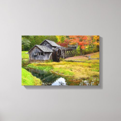 Mabry Mill in Autumn Canvas Print