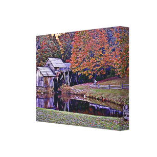 Mabry Mill in Fall Canvas Print