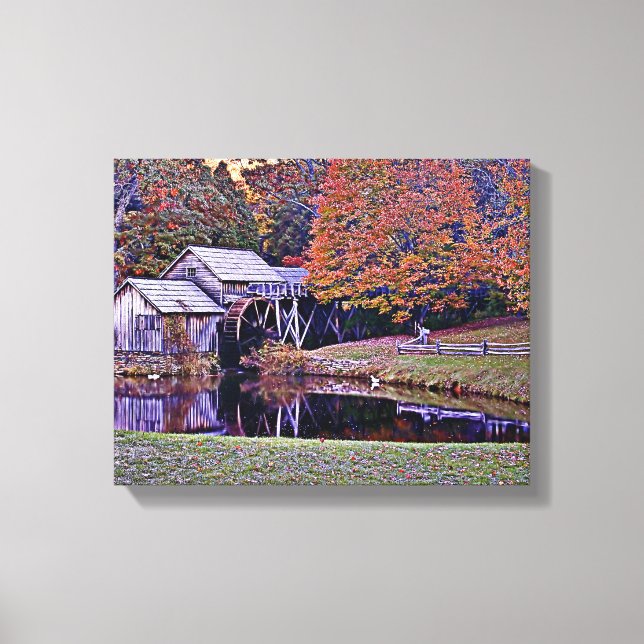 Mabry Mill in Fall Canvas Print (Front)