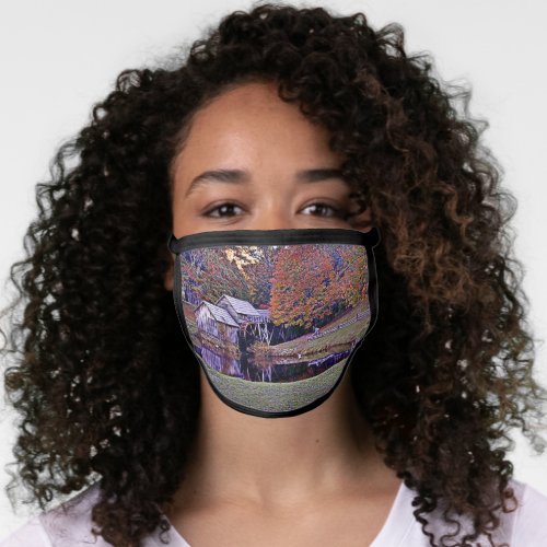 Mabry Mill in Fall Face Mask