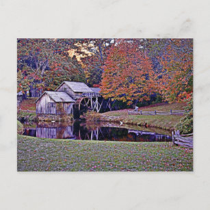 Mabry Mill In Fall Postcard