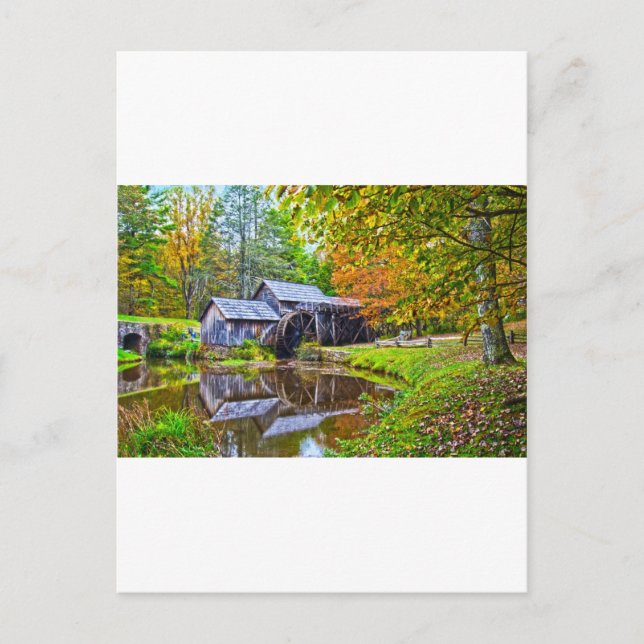 mabry mill virginia postcard (Front)