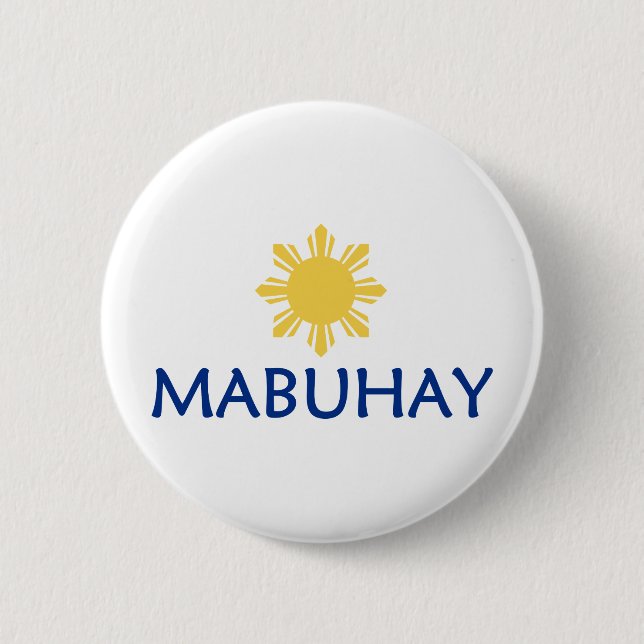 Mabuhay Pinback Button (Front)
