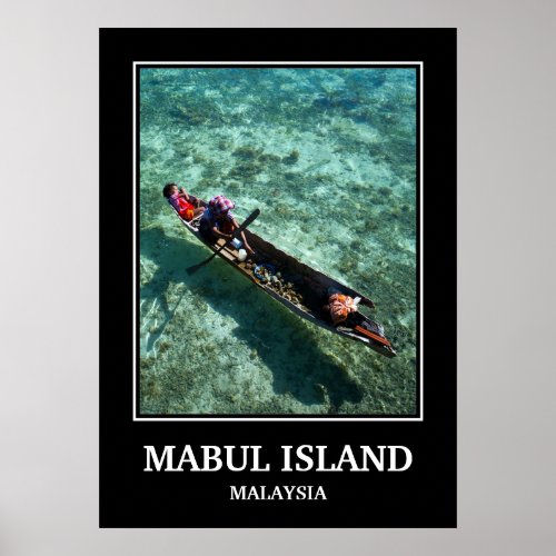 MABUL ISLAND MALAYSIA TRAVEL POSTER