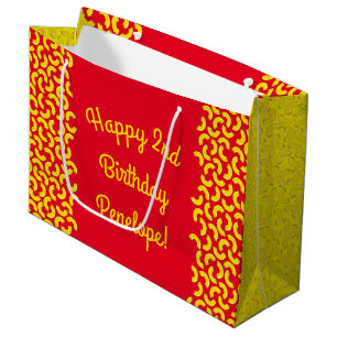 Mac and Cheese Birthday Party Macaroni Large Gift Bag