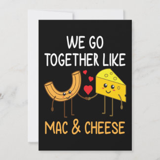 Mac and Cheese Gift Him Her Food Lover Valentine Invitation