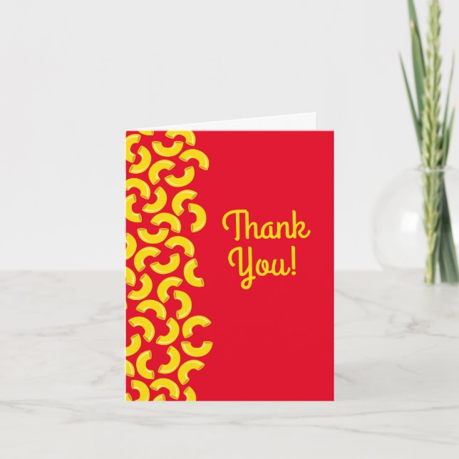 Mac and Cheese Kid 1st Birthday Party Macaroni Card (Front)