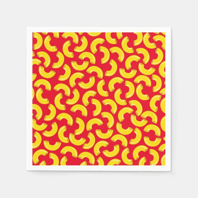 Mac and Cheese Kid 1st Birthday Party Macaroni Napkins (Front)