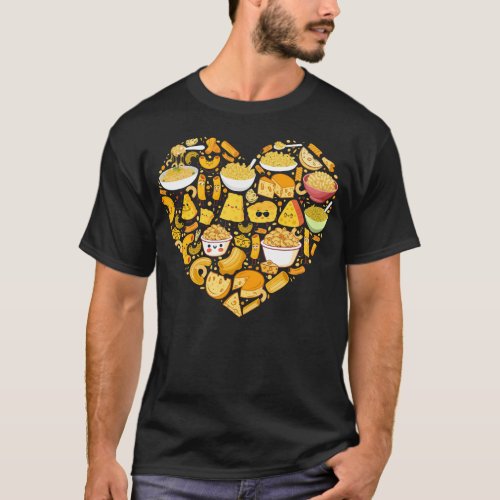 Mac And Cheese Mac And Cheese Heart Heart T_Shirt