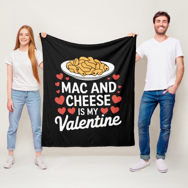 Mac And Cheese Valentine Mac n Cheese Lover Gift Fleece Blanket (In Situ)