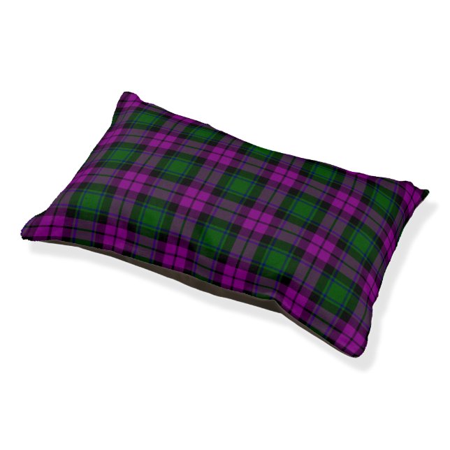 Mac Arthur of Milton Hunting Tartan Dog Pet Bed (Angled)