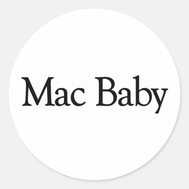 Mac Baby Classic Round Sticker (Front)