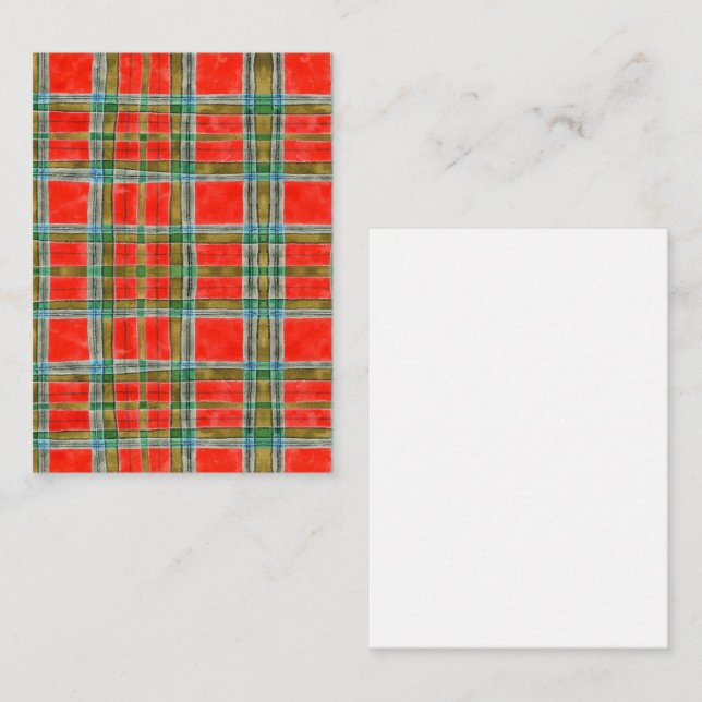 MAC BAIN TARTAN 3.5x2.5 Flat Card (Front/Back)