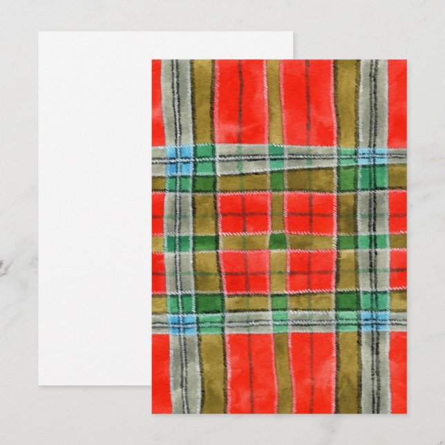 MAC BAIN TARTAN 4.5x6.25 Flat Card / Vertical (Front/Back)