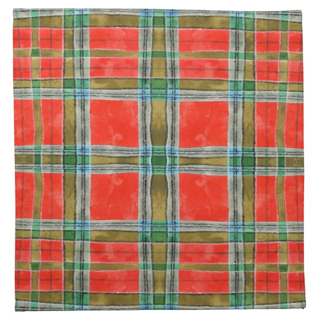 MAC BAIN TARTAN Cloth Cocktail Napkin (Front)