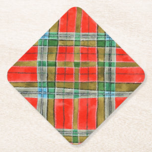 MAC BAIN TARTAN Diamond Paper Coasters