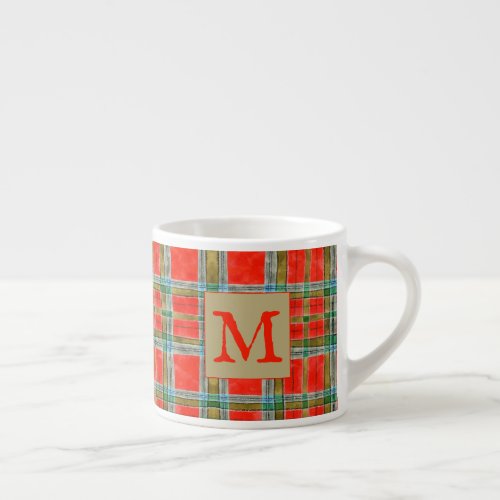 MAC BAIN TARTAN Espresso Cup  Initial