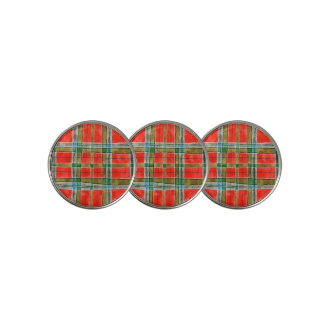 MAC BAIN TARTAN Golf Ball Markers  (3 Up)