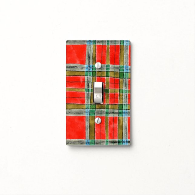 MAC BAIN TARTAN Light Switch Cover (In Situ)