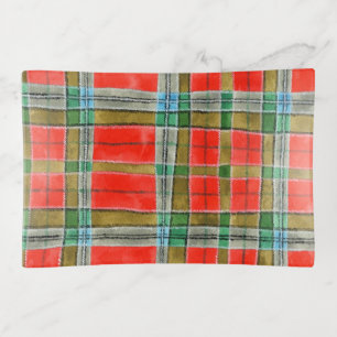 MAC BAIN TARTAN Medium Glass Tray