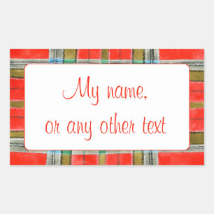 MAC BAIN TARTAN Rectangle Matte Stickers