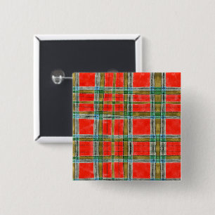 MAC BAIN TARTAN Square Pin Button