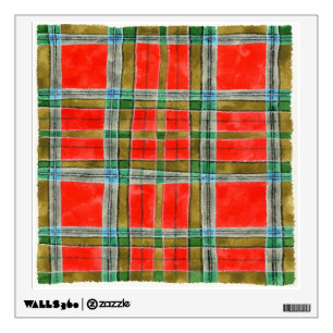 MAC BAIN TARTAN Square Wall Decal