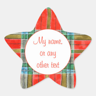 MAC BAIN TARTAN Star Matte Stickers