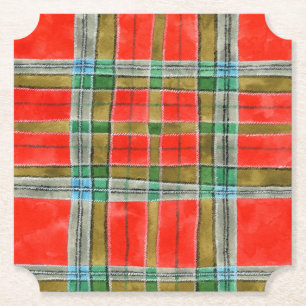 MAC BAIN TARTAN Ticket Paper Coasters
