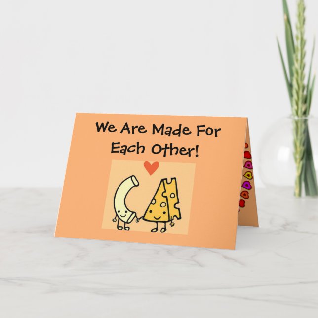 Mac & Cheese - Cute Valentines Day Card (Front)