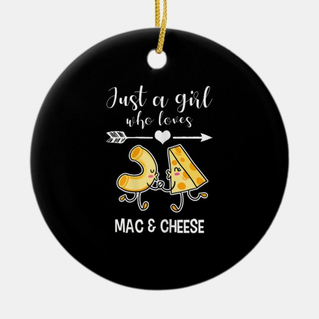 Mac & Cheese Shirt Funny Mac and Cheese Lover Gift Ceramic Ornament (Front)