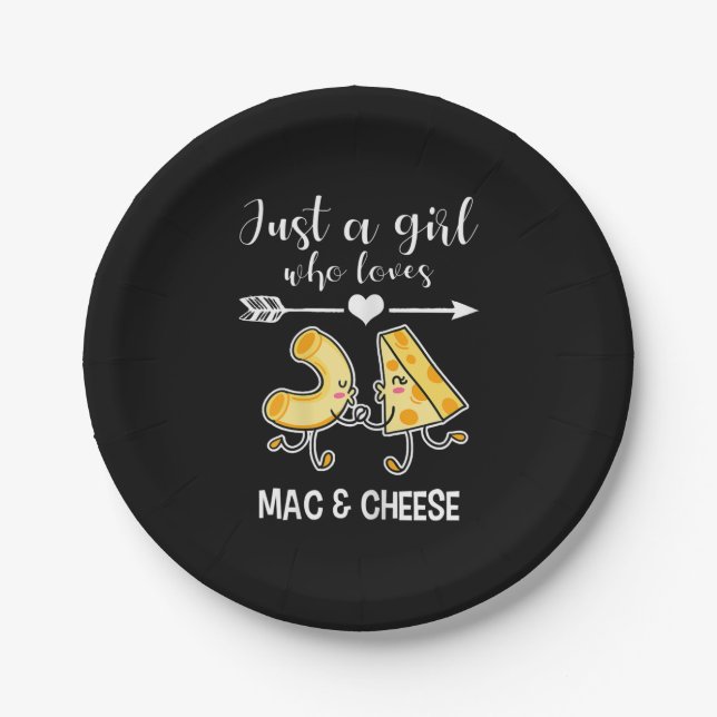 Mac & Cheese Shirt Funny Mac and Cheese Lover Gift Paper Plates (Front)