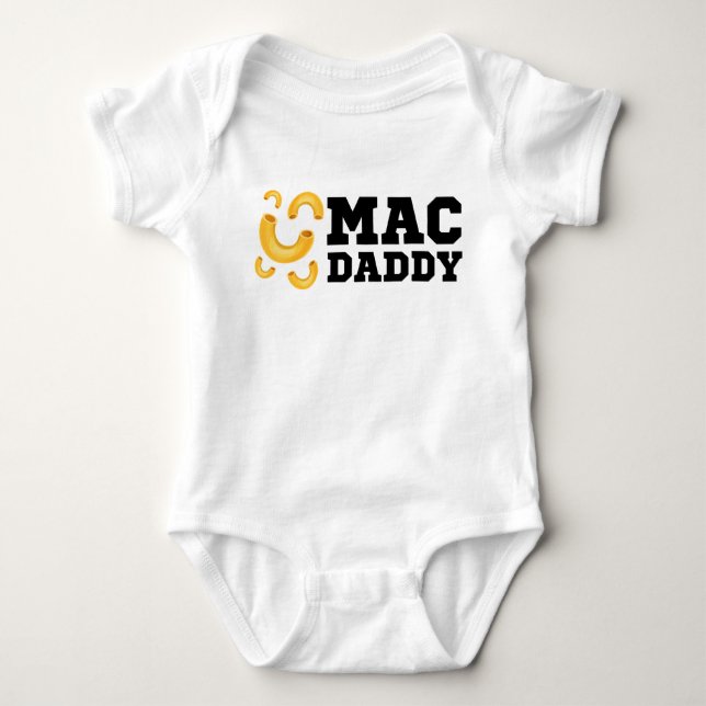 Mac Daddy Macaroni Baby Bodysuit (Front)