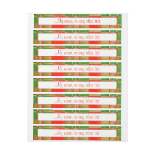 MAC GREGOR TARTAN 1"x7.25" Really Wide Labels