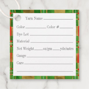 MAC GREGOR TARTAN 2" Square Yarn Tags