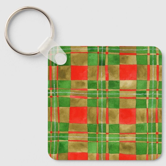 MAC GREGOR TARTAN Aluminum Square Keychain  (Front)