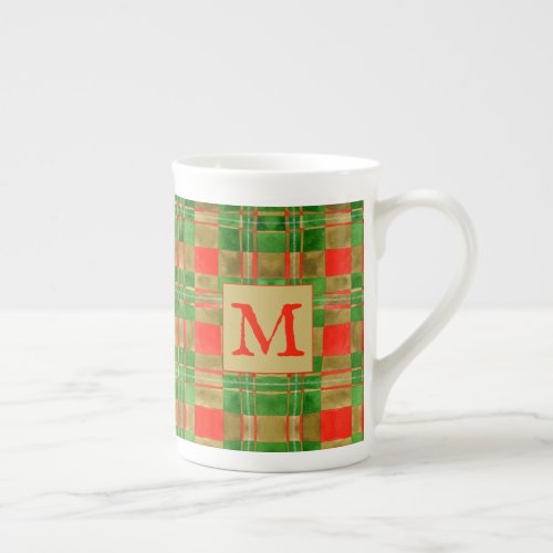 MAC GREGOR TARTAN Bone China Mug  Initial