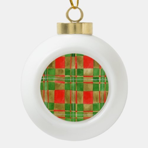 MAC GREGOR TARTAN Ceramic Ball Ornament