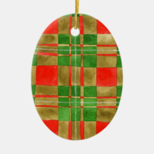 MAC GREGOR TARTAN Ceramic Oval Ornament