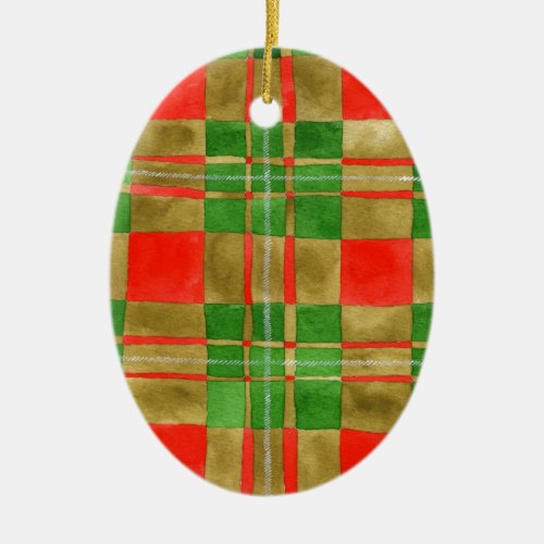 MAC GREGOR TARTAN Ceramic Oval Ornament 