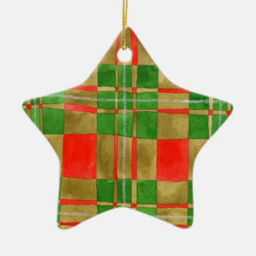 MAC GREGOR TARTAN Ceramic Star Ornament