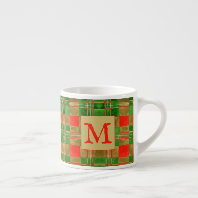 MAC GREGOR TARTAN Espresso Cup + Initial (Right)