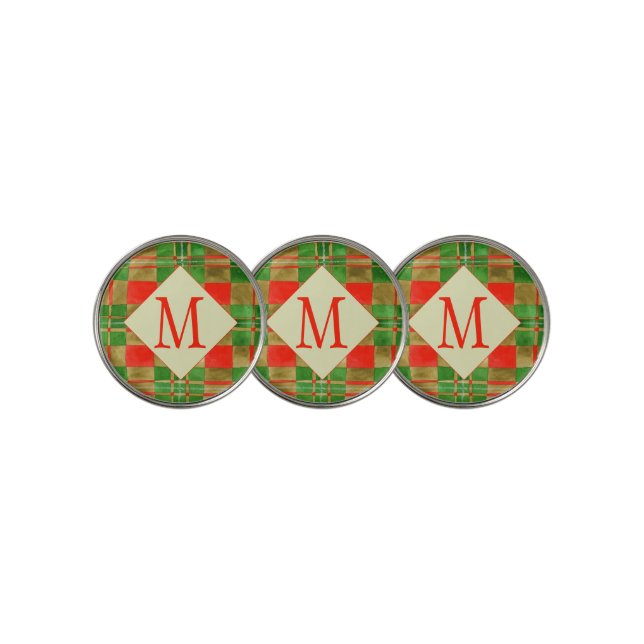 MAC GREGOR TARTAN Golf Ball Markers + Initial (3 Up)